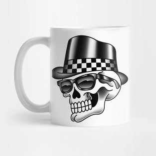 American Traditional Checkered Skull Mug